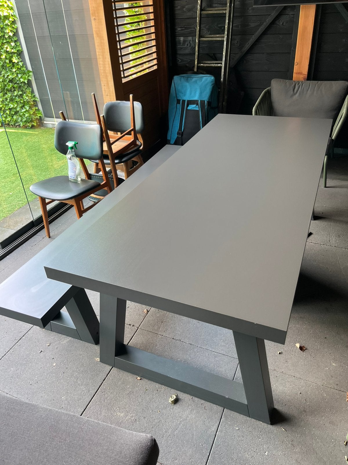 Eettafel met bank, Huis en Inrichting, Tafels | Eettafels, 200 cm of meer, Zo goed als nieuw, Vijf personen of meer, Rechthoekig