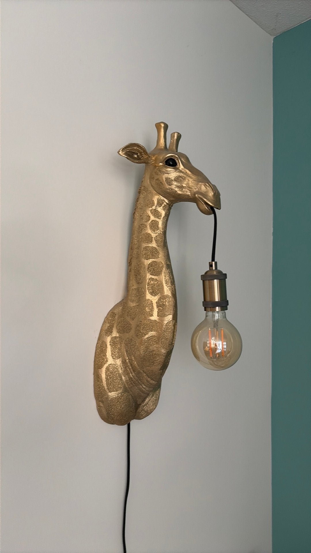 Light & Living wandlamp Giraffe Goud, Ophalen, Zo goed als nieuw