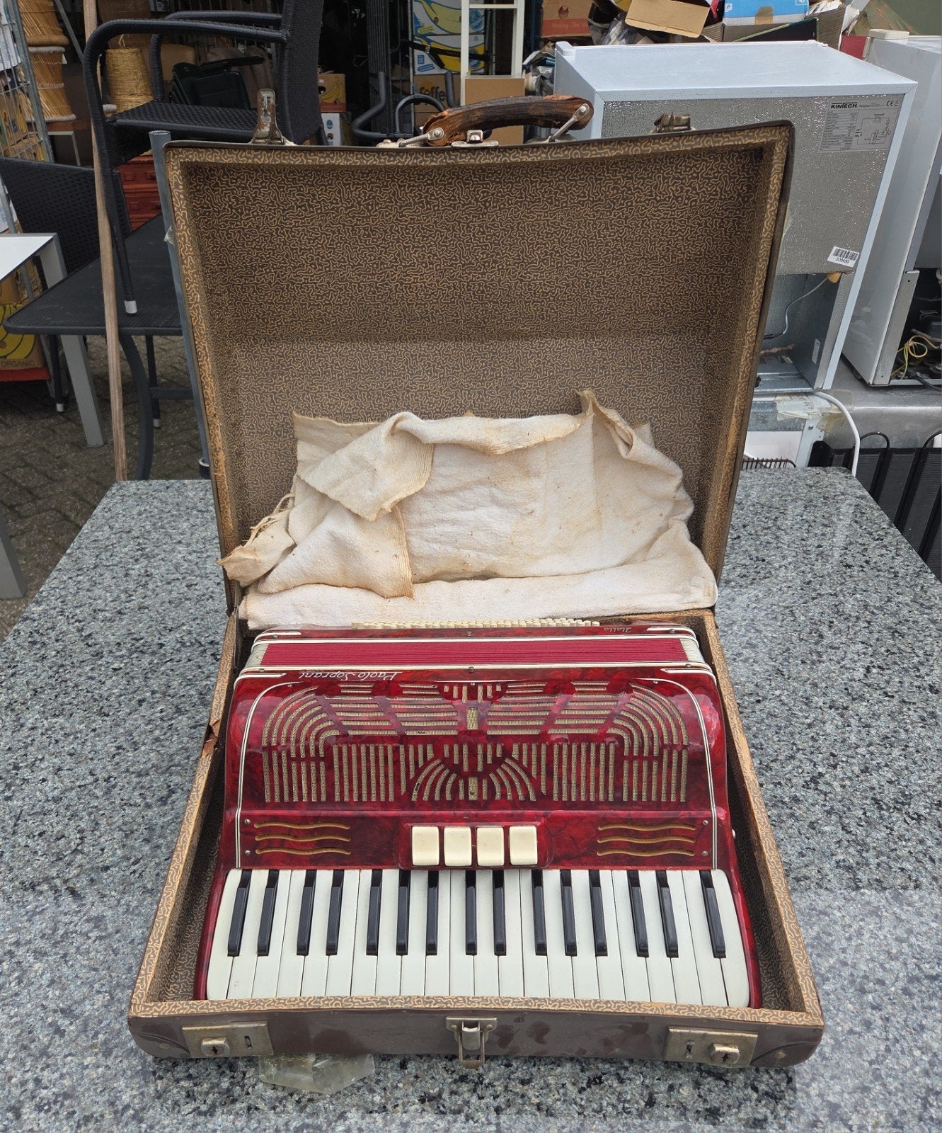 vintage Paolo Soprani accordeon Italia, Gebruikt, X, Ophalen, Overige merken