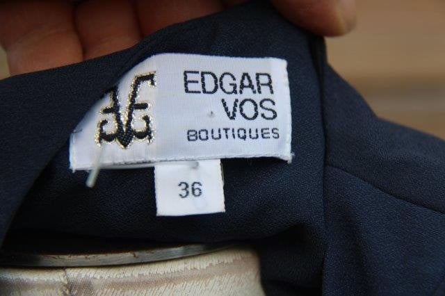 Jasje donkerblauw Edgar Vos mt 36 Vaste prijs OPRUIMING, Blauw, Zo goed als nieuw, Jasje, Maat 36 (S)