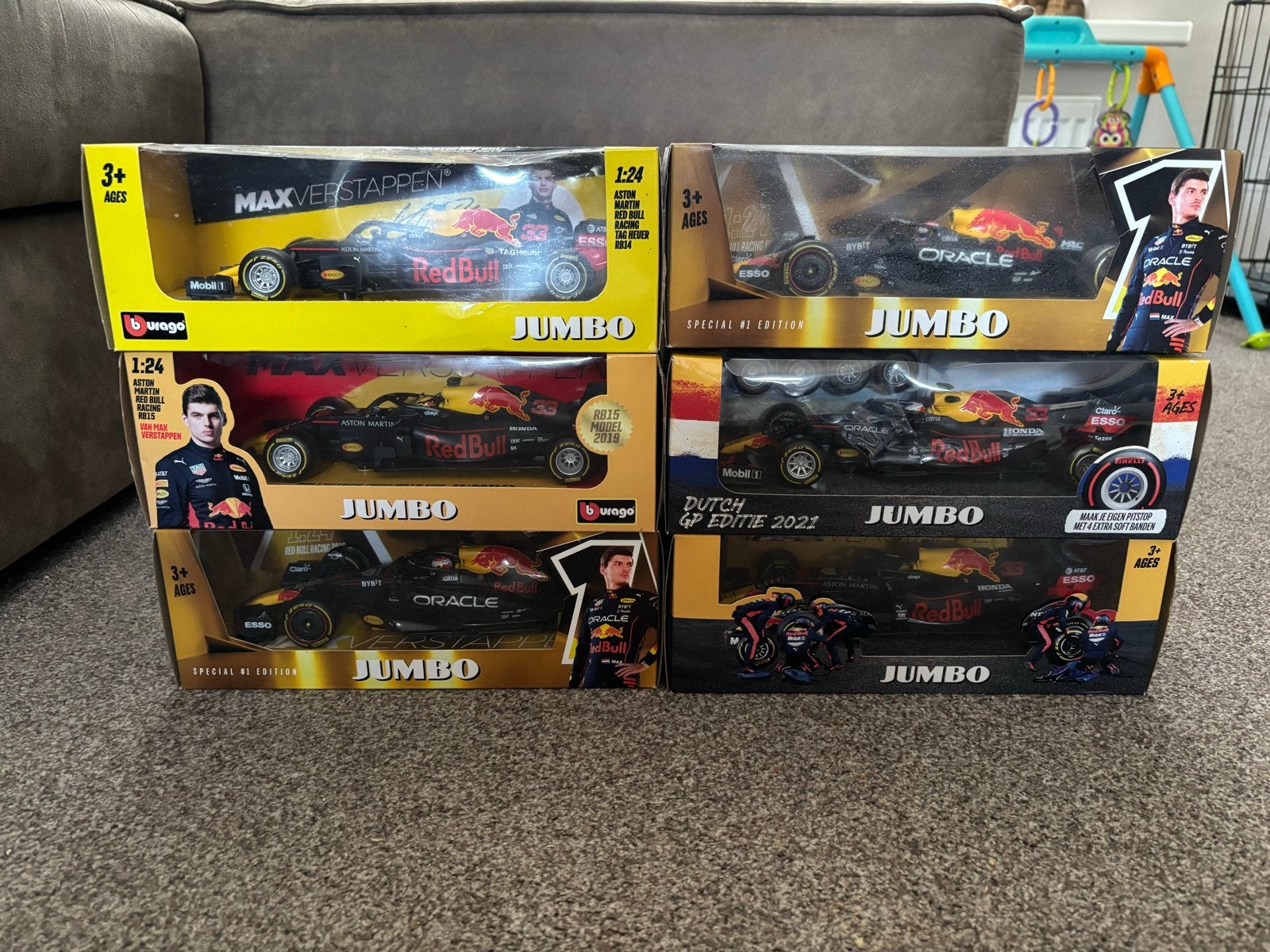 Max Verstappen Jumbo Red Bull Racing F1 modelauto's en plate, Hobby en Vrije tijd, Modelauto's | 1:43, Ophalen of Verzenden, Nieuw