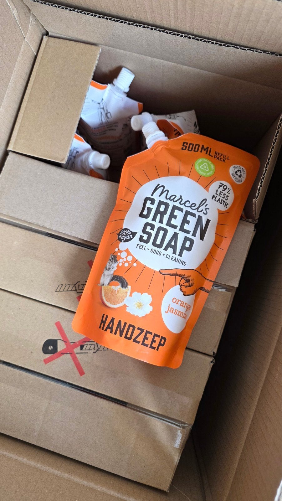 Marcel's Green Soap Handzeep Navulling Sinaasappel Jasmijn, Ophalen of Verzenden, Nieuw, Overige typen