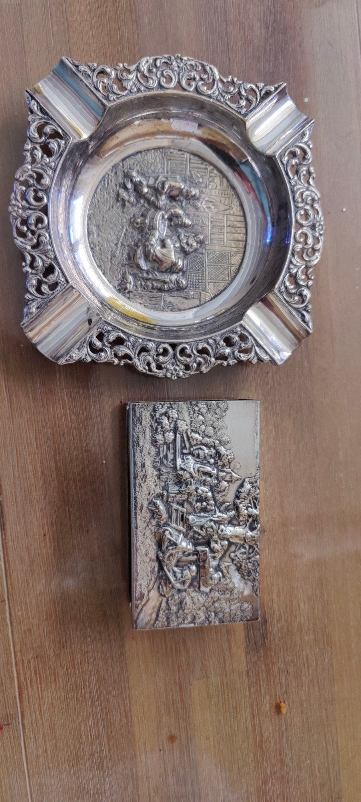 Vintage ZILFLACO Luciferdooshouder en asbak, Verzamelen, Ophalen of Verzenden, Gebruikt, Asbak