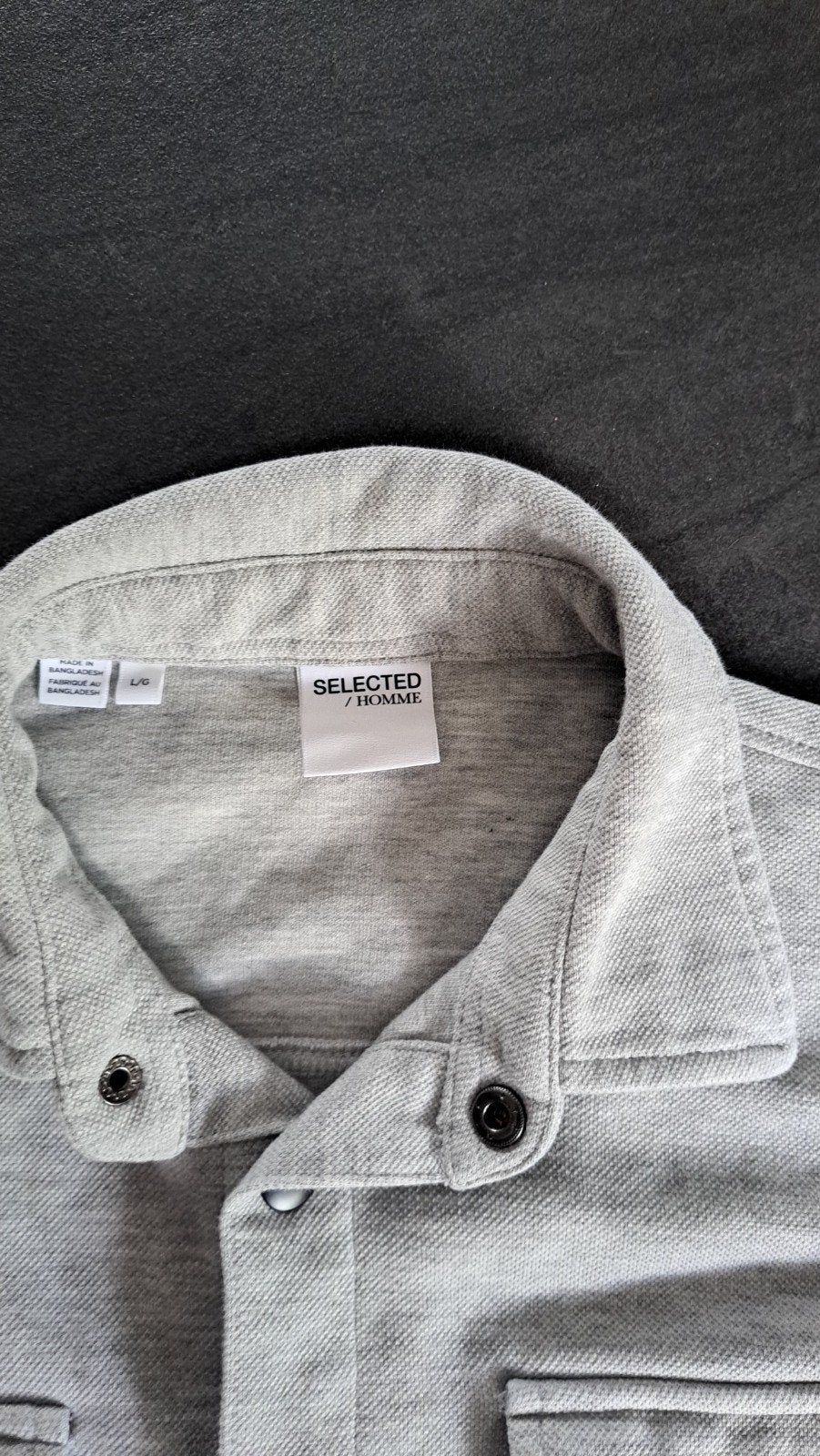 Licht grijze Blouse Selected Homme maat M/L, Ophalen of Verzenden, Zo goed als nieuw, Grijs, Halswijdte 39/40 (M)