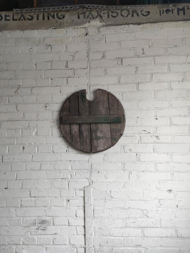 Oude houten deksel mancave stoer sober, Ophalen of Verzenden