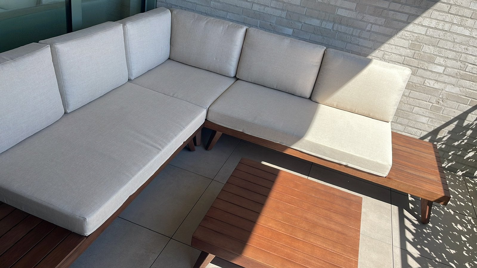 Loungeset, Tuin en Terras, Ophalen, Zo goed als nieuw, Hout
