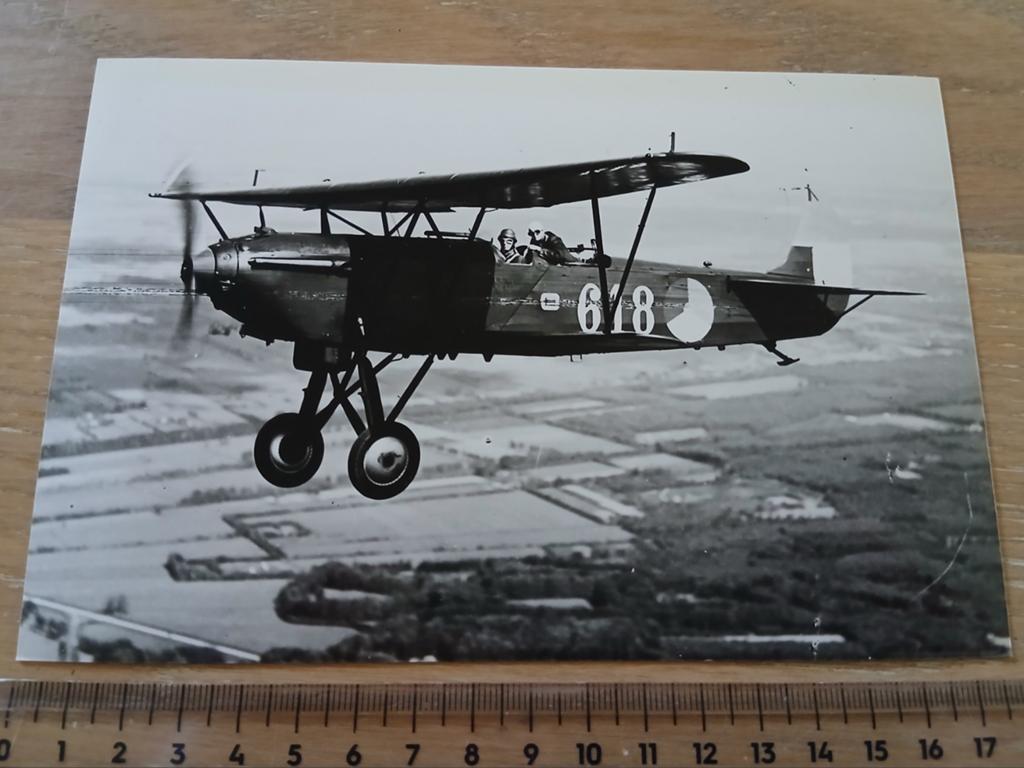 Fokker C.V Vliegtuig LVA 618 Ned Luchtmacht Foto Luchtvaart, Verzamelen, Ophalen of Verzenden, Zo goed als nieuw, Kaart, Foto of Prent