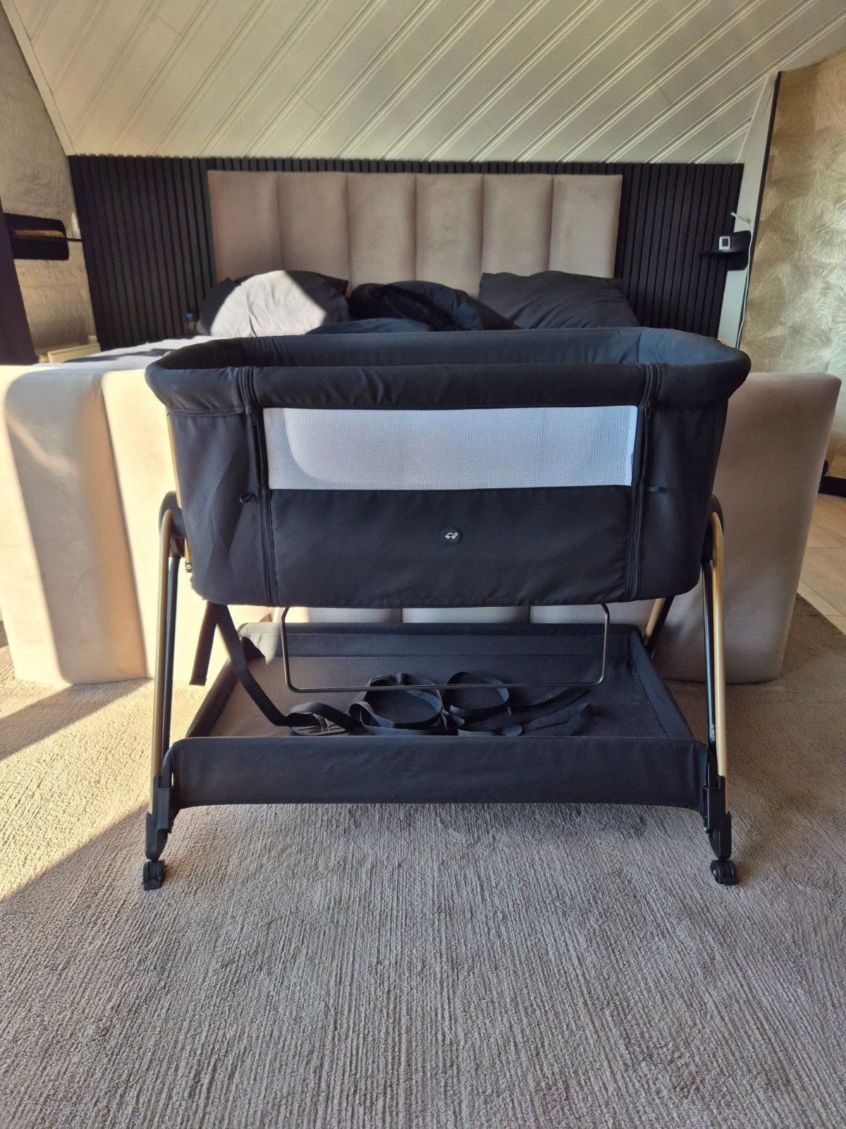 Co-sleeper Puck Claire NIEUW zwart goud, Ophalen, Nieuw, Wieg