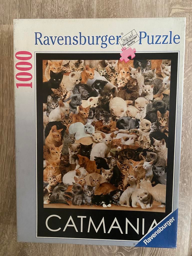 Ravensburger Catmania katten puzzel 1000st, Ophalen, 500 t/m 1500 stukjes, Zo goed als nieuw, Legpuzzel