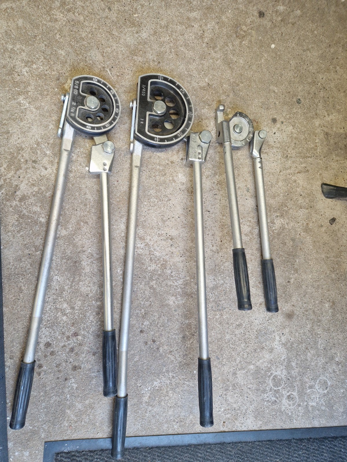 Set van 3 pijpenbuigers - 5/8, 3/4 en 1/2 inch, Ophalen of Verzenden, Gebruikt, Overige typen