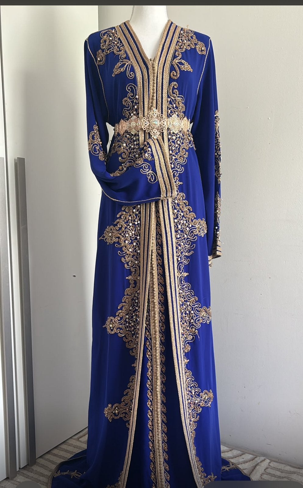 Takchita te HUUR, Kleding | Dames, Overige typen, Blauw, Zo goed als nieuw, Ophalen