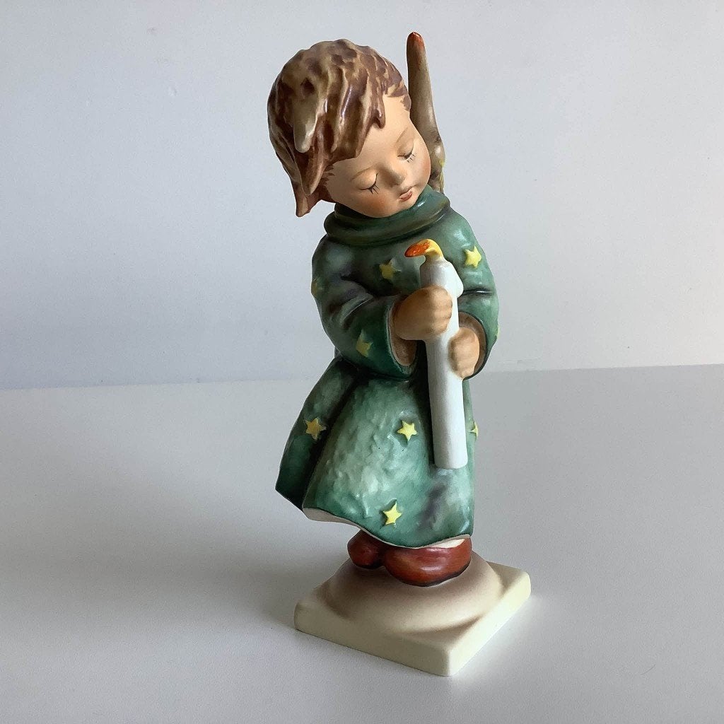 Mooie grote oude Goebel hummel engel met kaars, Ophalen of Verzenden, Zo goed als nieuw, Hummel