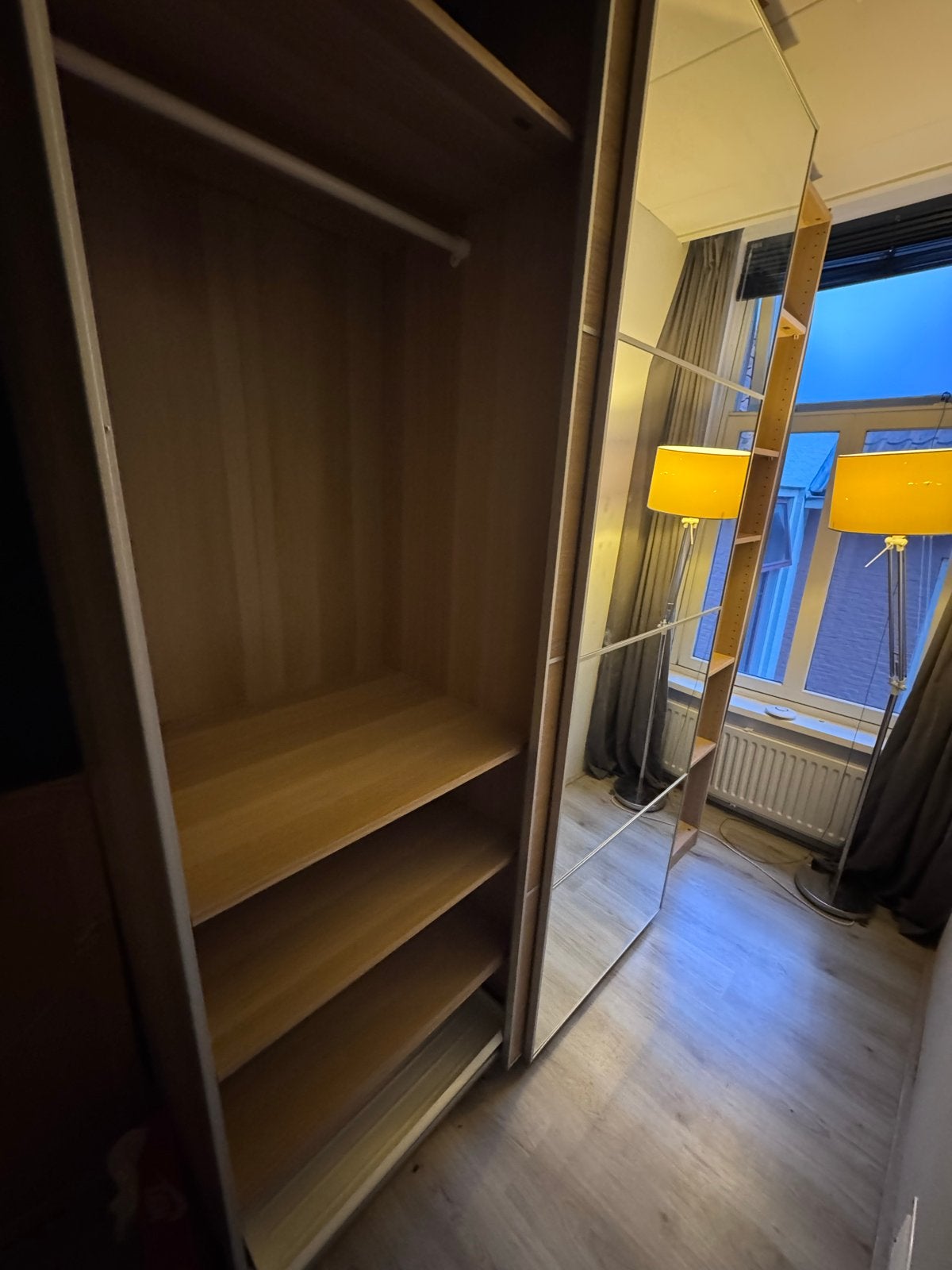 IKEA Hoge Pax Kastenwand schuifdeuren + extra's B200H236D58, Huis en Inrichting, Ophalen, Gebruikt, 200 cm of meer, Eikenhout
