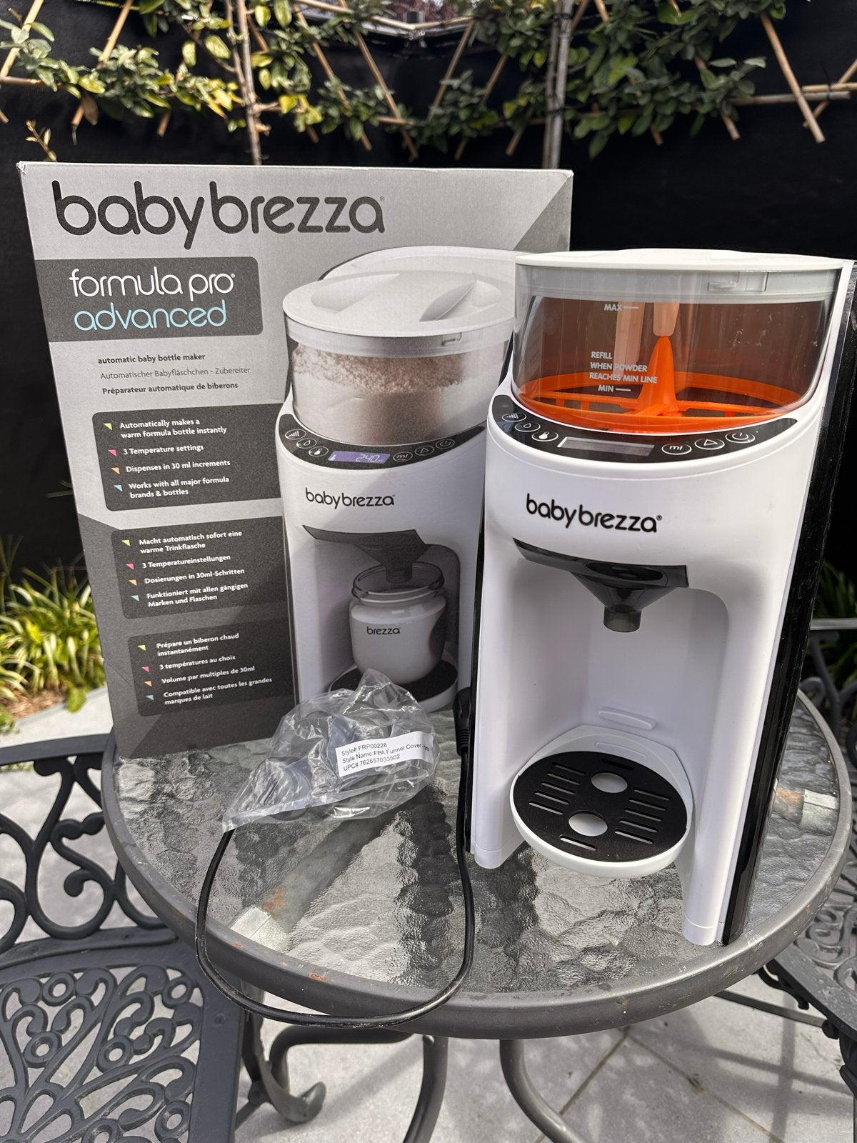 Baby Brezza Formula Pro Advanced Flessenmaker, Automatisch, Ophalen of Verzenden, Zo goed als nieuw, Flessenmaker