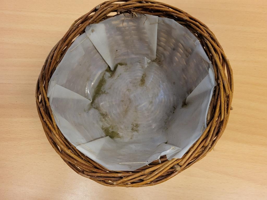 Mandje zonder oren.               Materiaal: pitriet., Overige materialen, Rond, Ophalen of Verzenden, Zo goed als nieuw