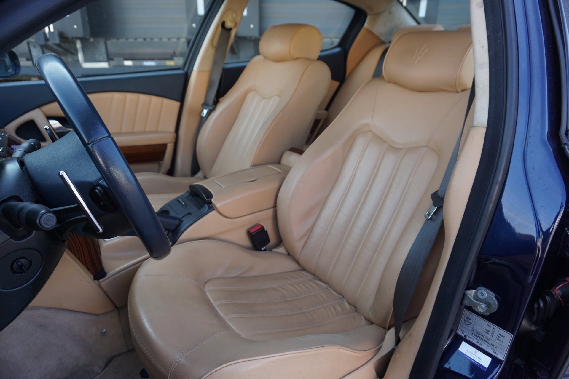 Maserati Quattroporte 4.2 Duo Select, Auto's, Automaat, Gebruikt, Blauw, Leder