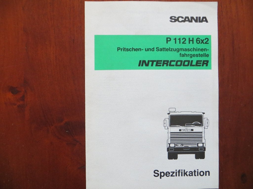 Scania P 112 H 6x2 Spezifikation (juli 1985), Ophalen of Verzenden, Nieuw, Overige merken