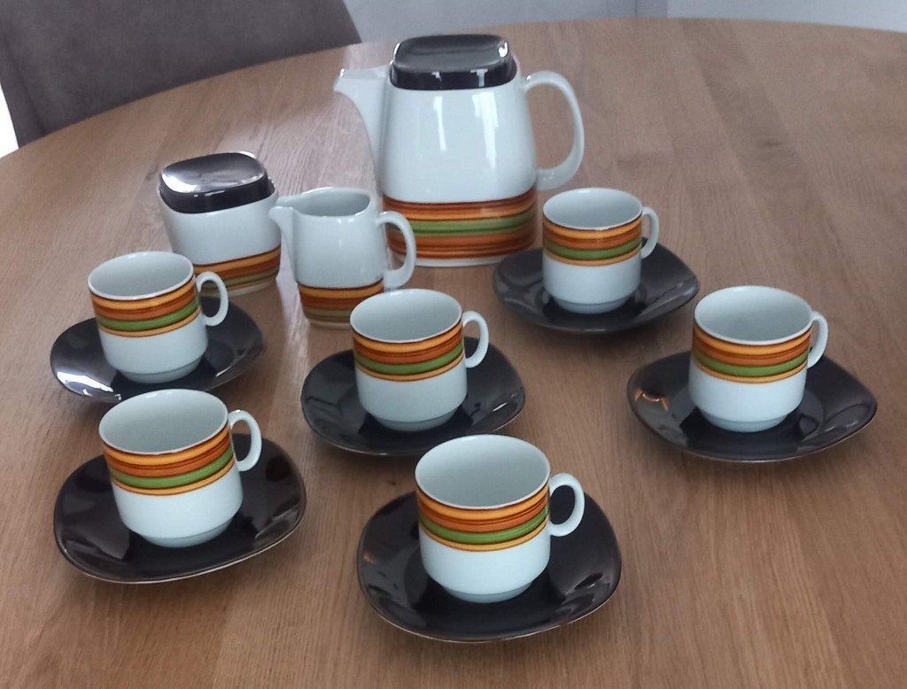 Retro thee,koffie servies, Verzamelen, Ophalen, Huis en Inrichting