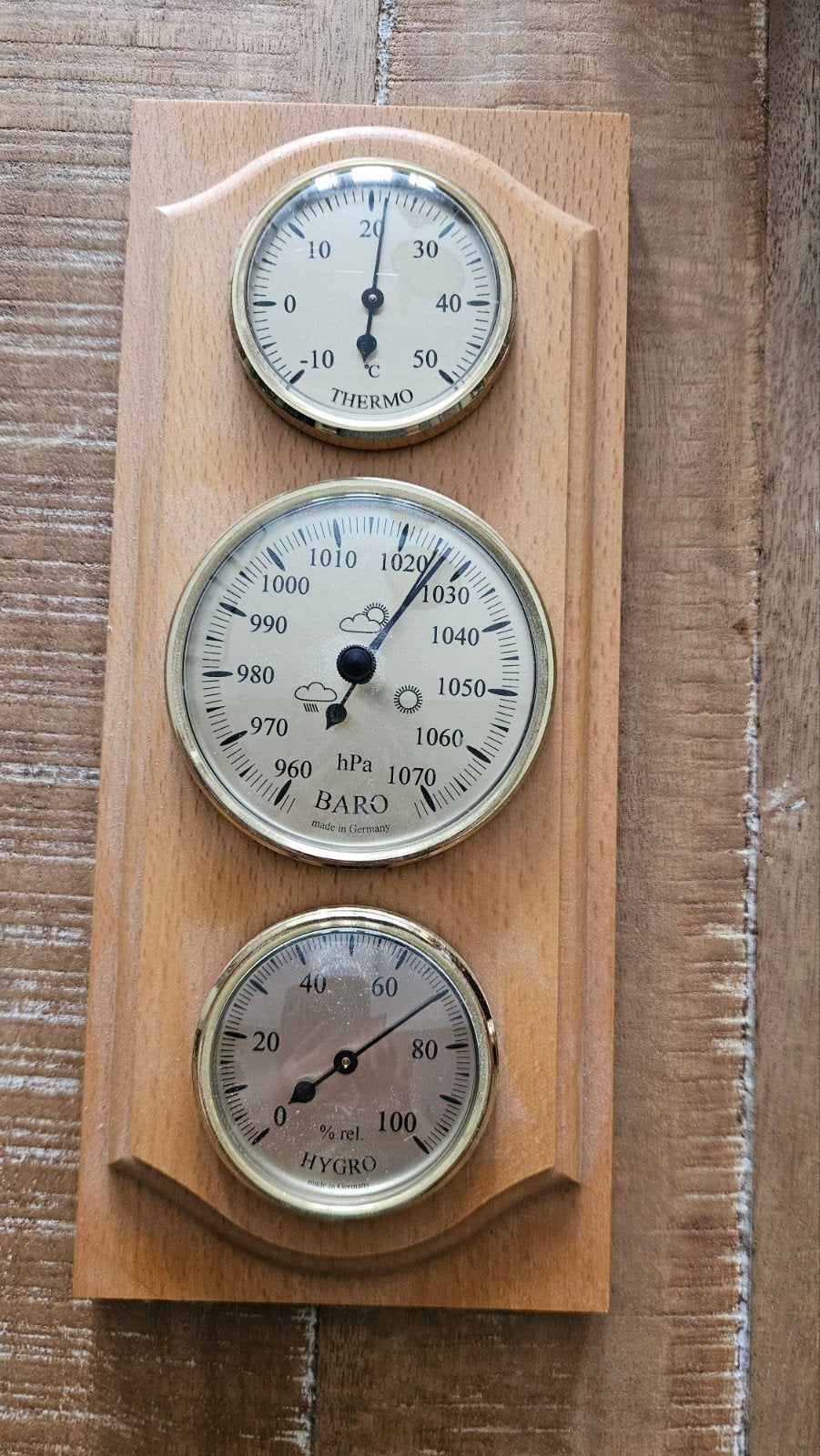 Weerstation met thermometer, barometer en hygrometer, Audio, Tv en Foto, Ophalen, Gebruikt, Weerstation