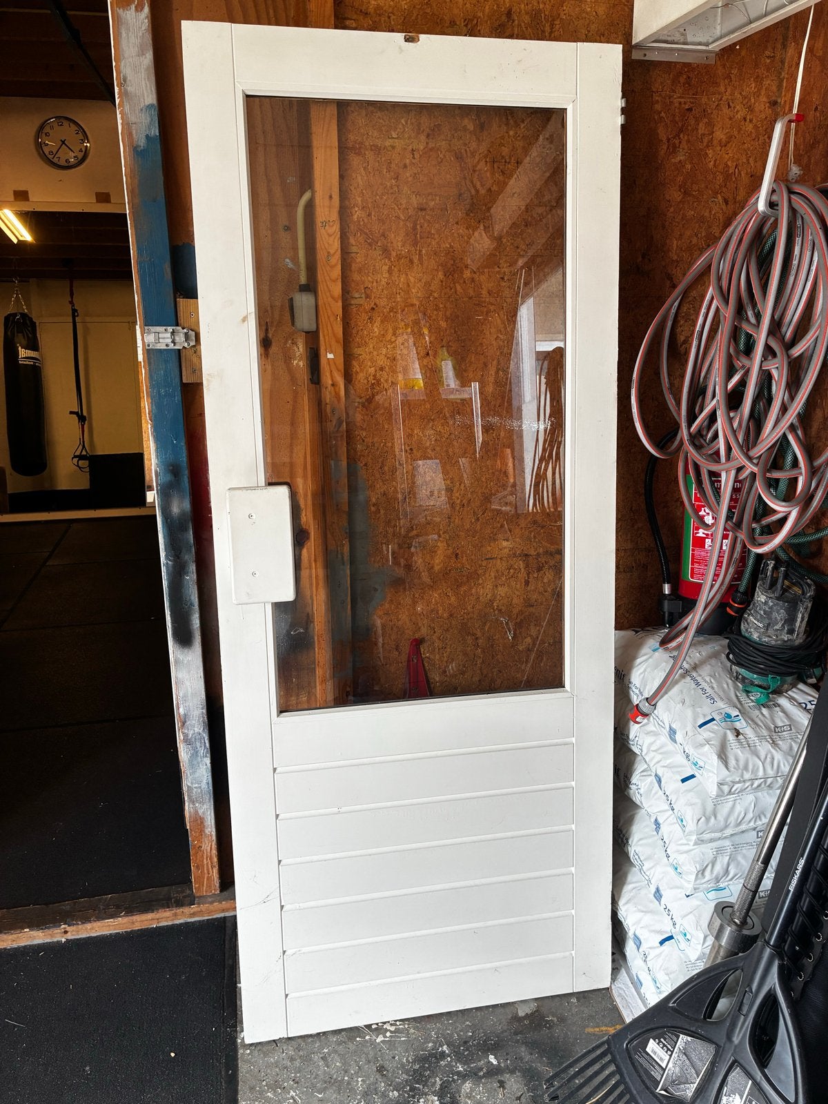 Mooie binnendeur met glas, Ophalen, Gebruikt, 80 tot 100 cm, Binnendeur