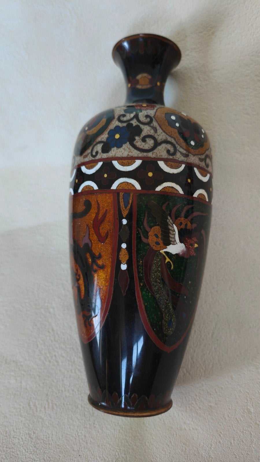 Eind 19de eeuws Japans cloisonne vaasje, Antiek en Kunst, Verzenden