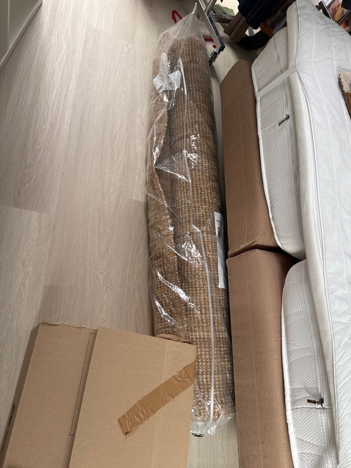 IKEA LOHALS Vloerkleed, glad geweven, naturel, 160x230 cm, Ophalen, Bruin, 150 tot 200 cm, Rechthoekig