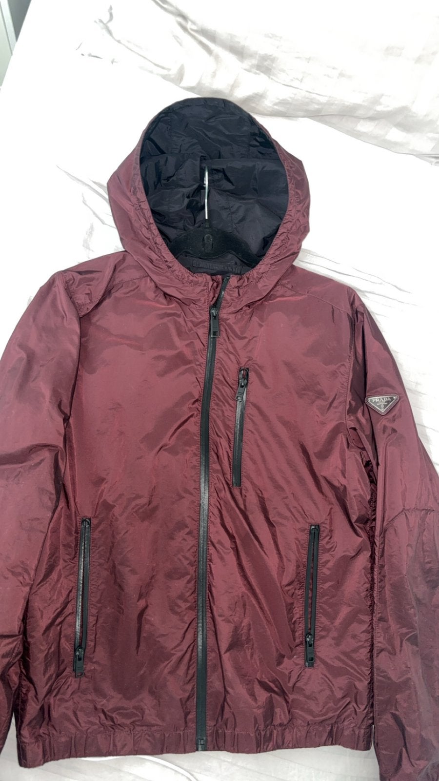 Prada jas XS, Ophalen of Verzenden, Zo goed als nieuw, Maat 46 (S) of kleiner, Rood