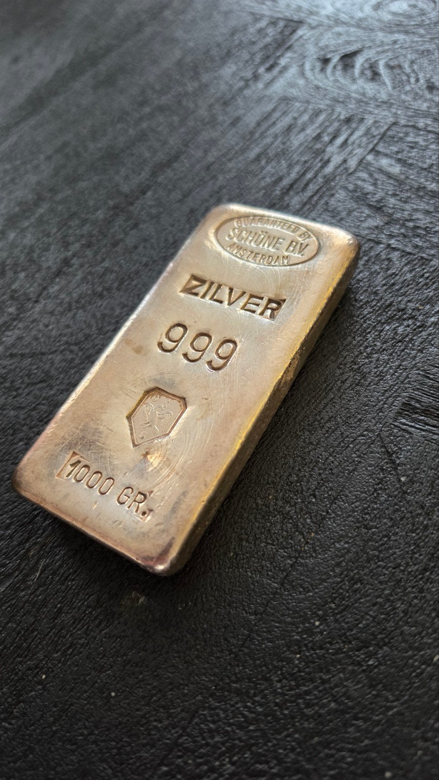 1kg Zilverbaar - Schöne B.V. Amsterdam - 999 Puur Zilver, Ophalen