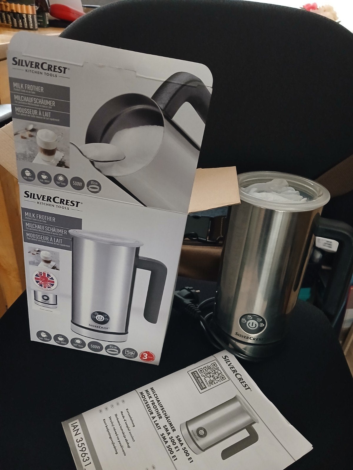 SilverCrest Melkopschuimer - Per0fect schuim in een handomdr, Ophalen of Verzenden, Zo goed als nieuw, Elektrische melkopschuimer