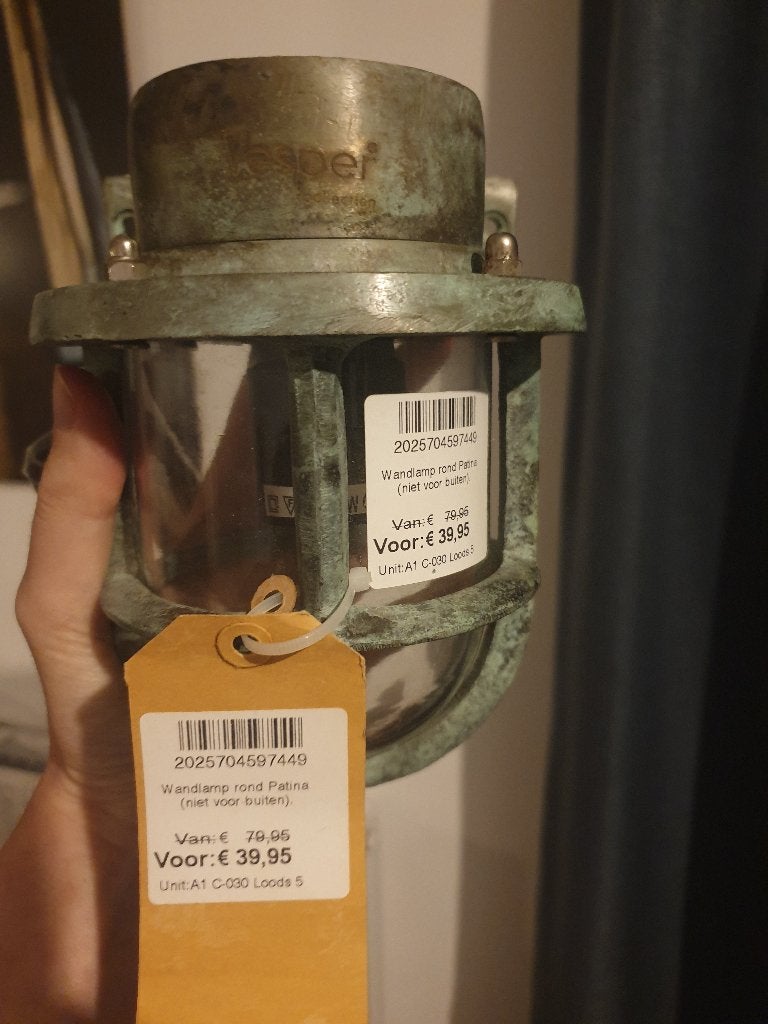 Stoere industriële wandlamp – vintage look, Ophalen of Verzenden, Nieuw, Glas, Wandlamp