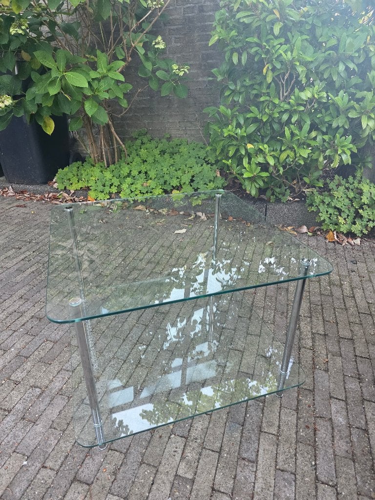 Glazen salontafel, 100 tot 150 cm, Rechthoekig, 50 tot 100 cm, Ophalen of Verzenden