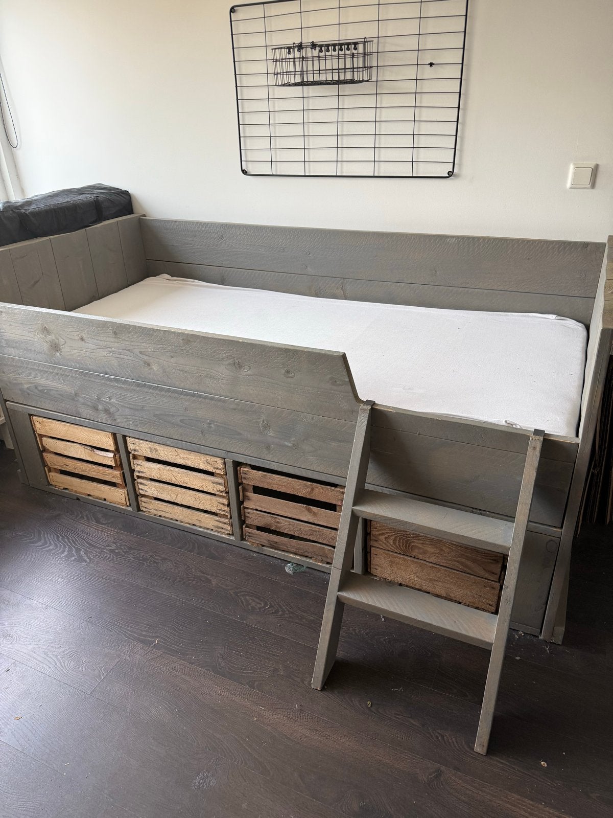 Super leuk kinderbed half hoogslaper, Ophalen, 85 tot 100 cm, Gebruikt, Hoogslaper of Stapelbed