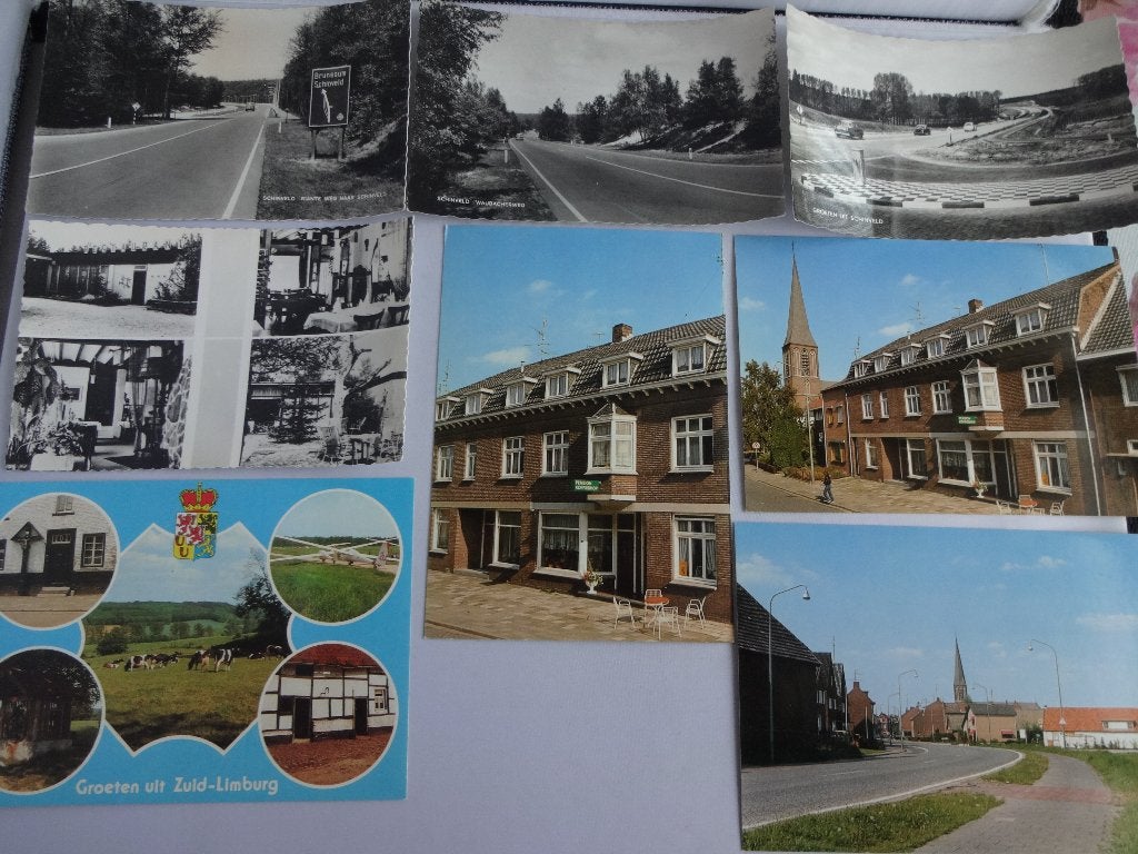 8 Ansichtkaarten Schinveld Beekdaelen Limburg, Verzamelen, Ophalen of Verzenden, 1960 tot 1980, Ongelopen, Limburg