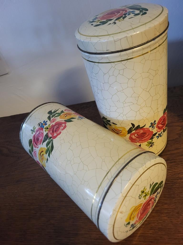 2 leuke oude vintage blikken, Verzamelen, Ophalen