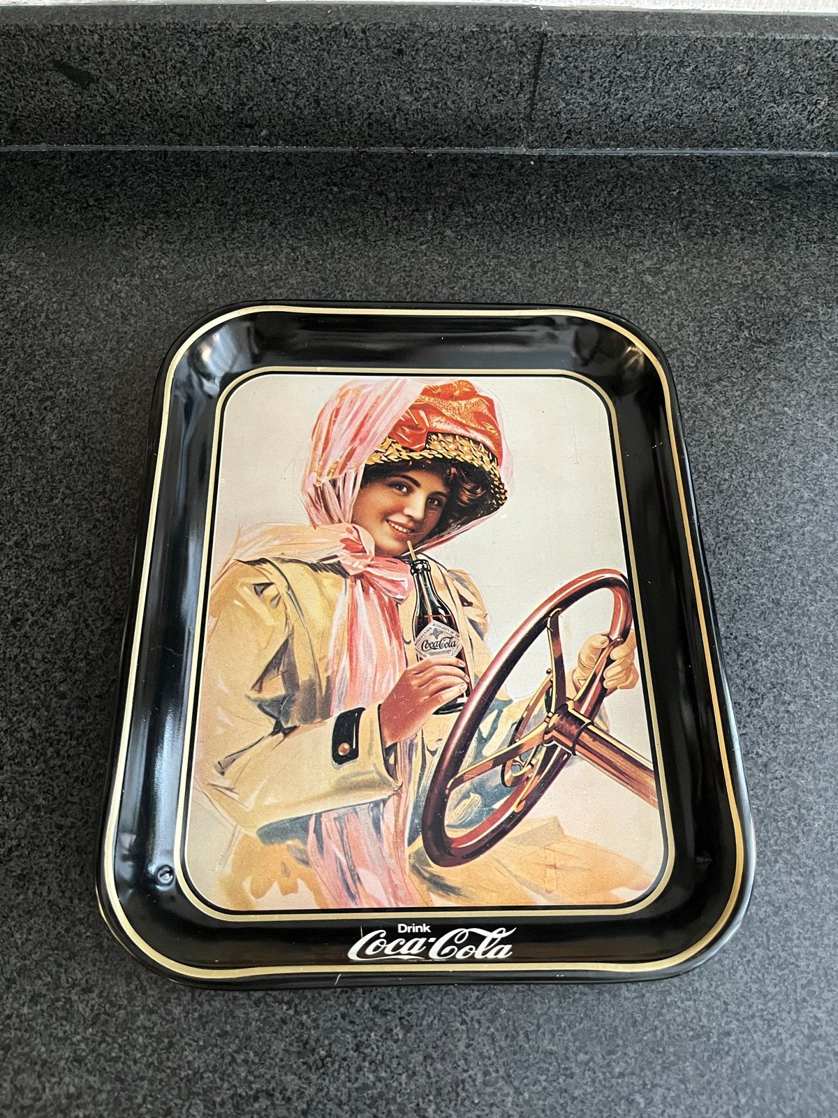 Vintage Coca-Cola dienblad - Metaal, Ophalen of Verzenden, Gebruikt, Gebruiksvoorwerp