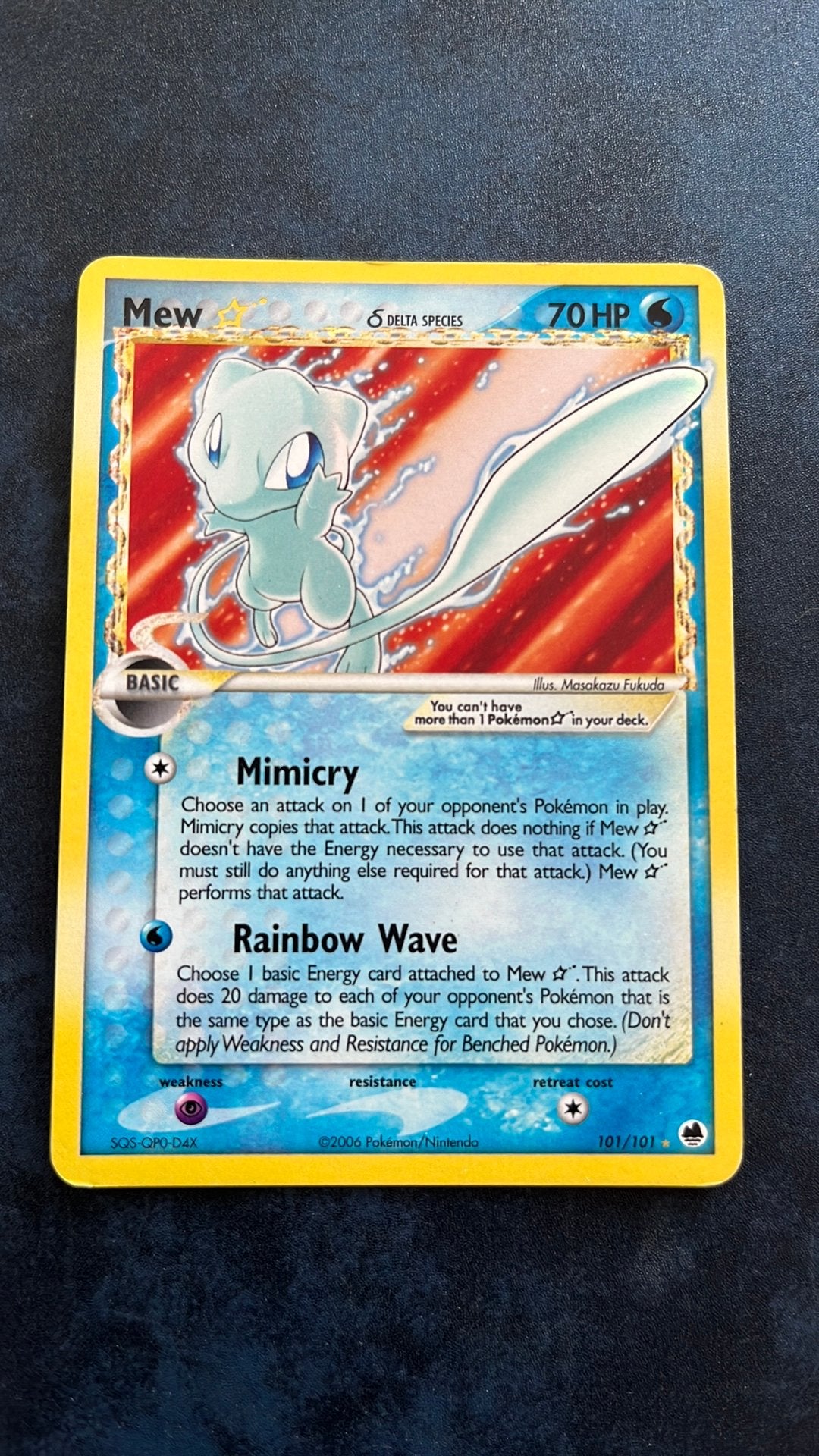Mew Gold Star, Hobby en Vrije tijd, Verzamelkaartspellen | Pokémon, Ophalen, Zo goed als nieuw, Losse kaart, Foil