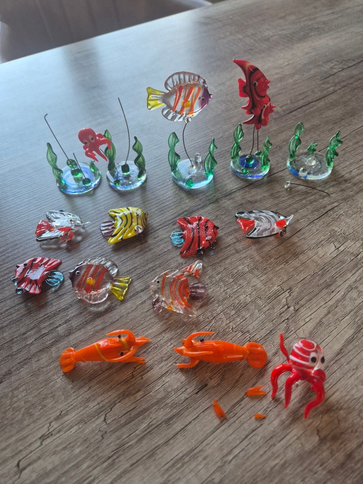 Vintage glazen aquariumdecoratie – handgemaakte glazen visse, Ophalen of Verzenden