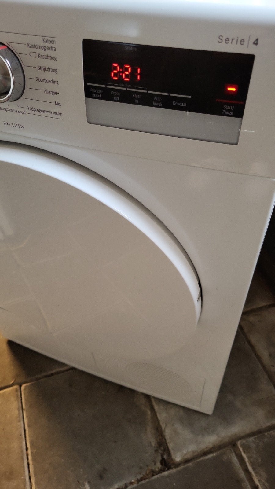 Bosch Serie 4 Exclusiv Condensdroger - Zo goed als nieuw, Ophalen, 6 tot 8 kg, Anti-kreukfase, Zo goed als nieuw