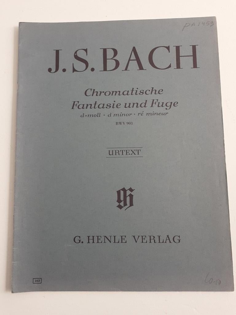 J.S. Bach: Chromatische Fantasie en Fuga BWV 903, Ophalen of Verzenden