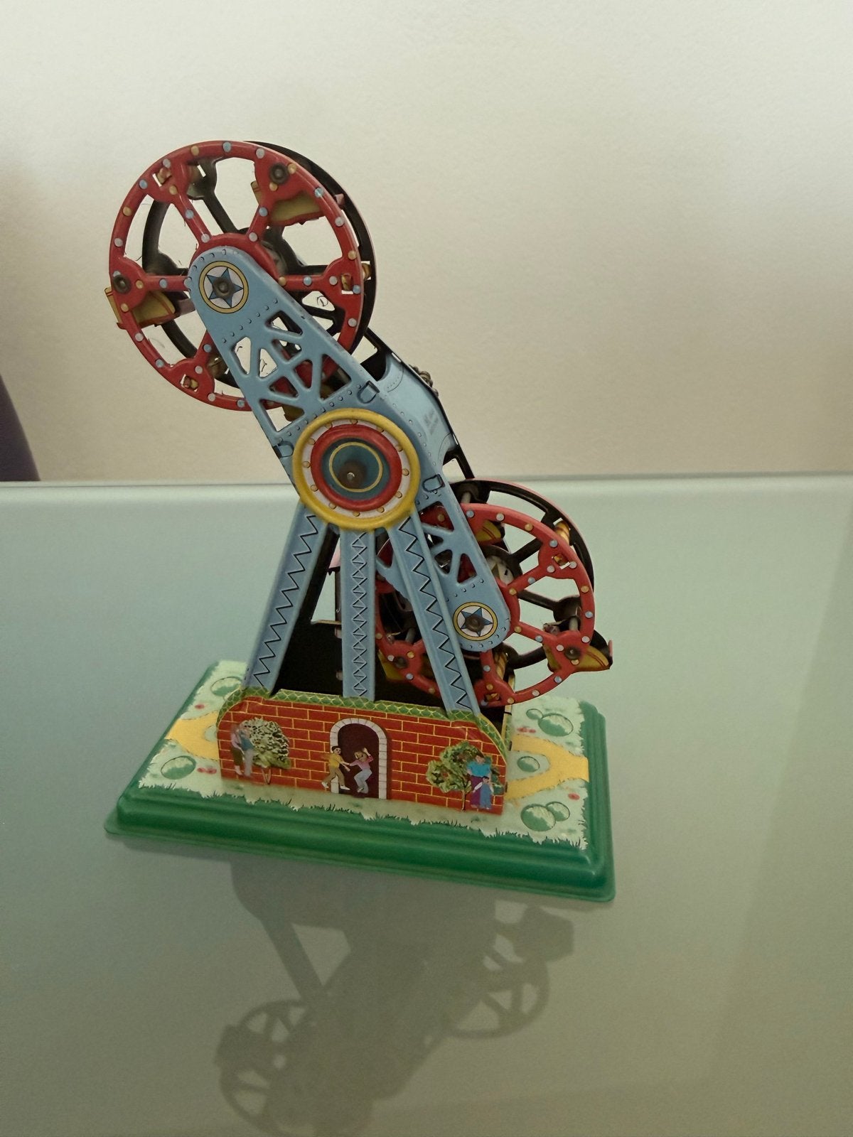 Vintage Tinnen Kermisattracties: Reuzenrad & Zweefmolen, Verzamelen, Ophalen of Verzenden, Gebruikt