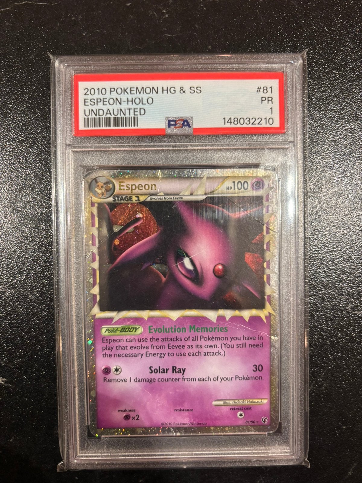 Espeon prime psa 1, undaunted, low pop, vintage, Ophalen, Zo goed als nieuw