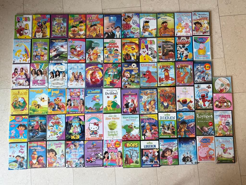 Grote collectie van 66 diverse kinder DVD films, Cd's en Dvd's, Alle leeftijden, Ophalen of Verzenden, Zo goed als nieuw, Overige genres