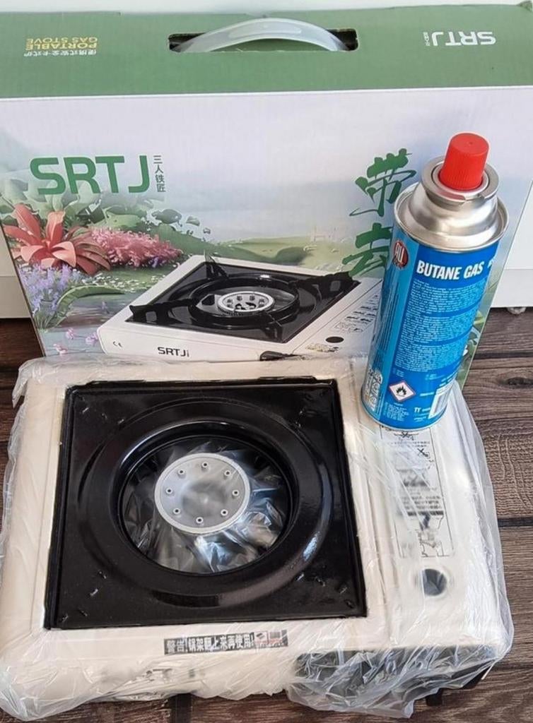 Compact Camping Gasstel 2500W met 2x Butaan Gas, Ophalen of Verzenden