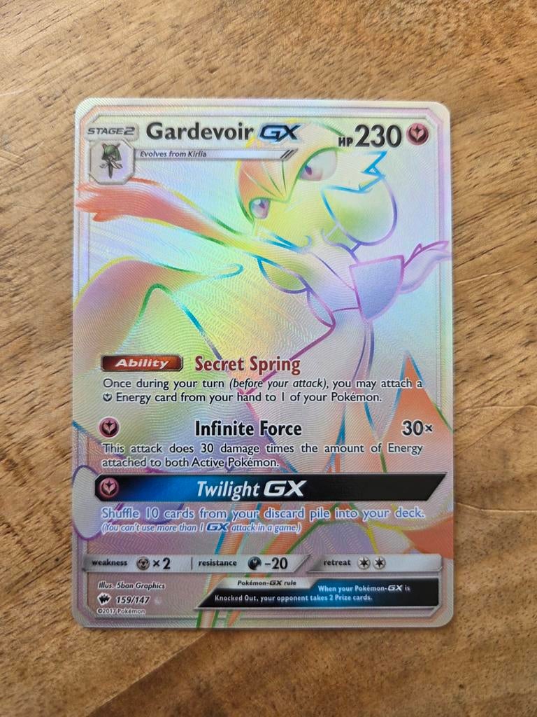 Gardevoir GX # 159 Burning Shadows, Ophalen of Verzenden, Zo goed als nieuw