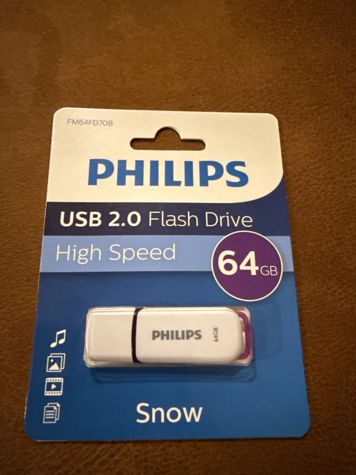 Philips USB 2.0 Flash Drive Snow 64GB - Nieuw in verpakking, Ophalen, Nieuw, 64 GB