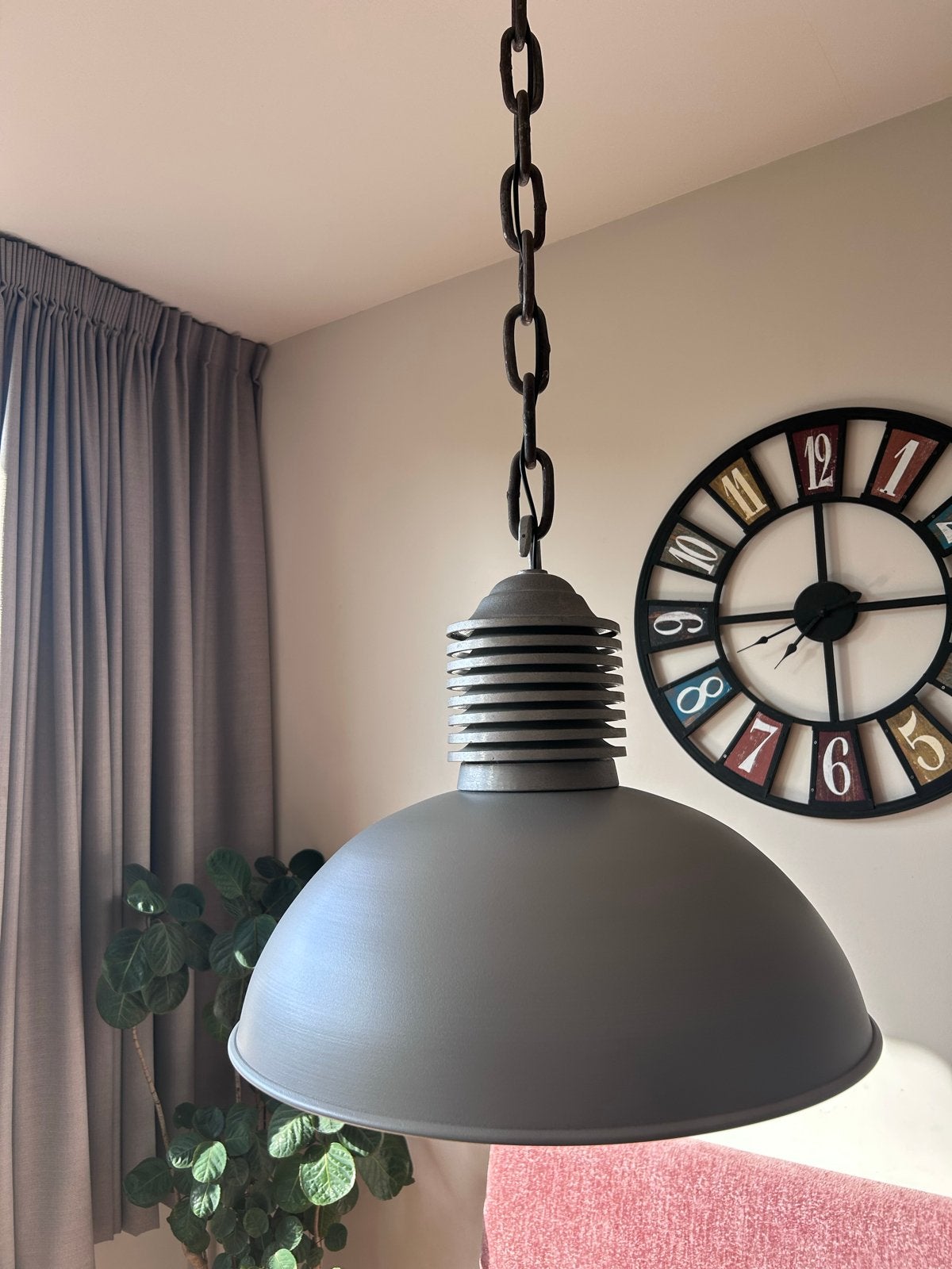 metalen hanglamp - Ø 50 cm, Huis en Inrichting, Lampen | Hanglampen, Ophalen, Gebruikt, Metaal