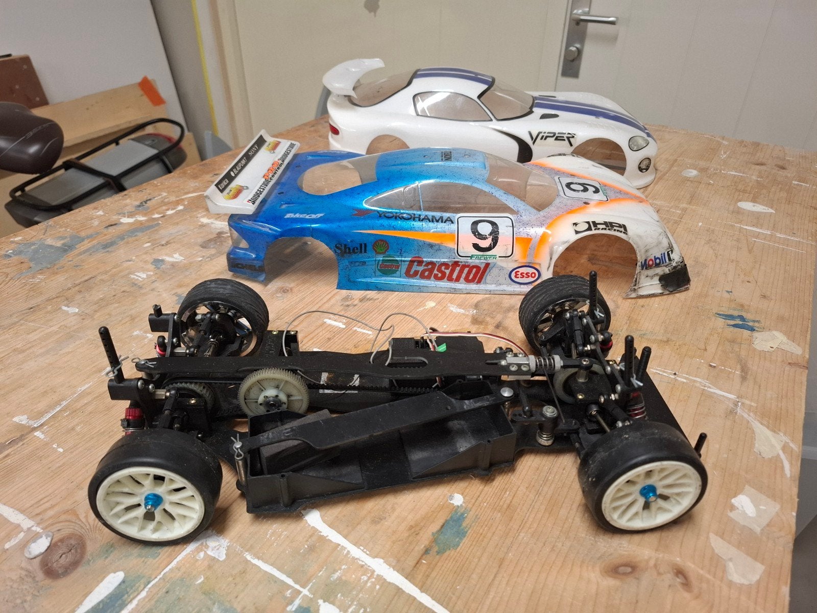 RC Onroad Auto yokomo met 2 kappen, Elektro, Gebruikt, Ophalen of Verzenden, Schaal 1:10