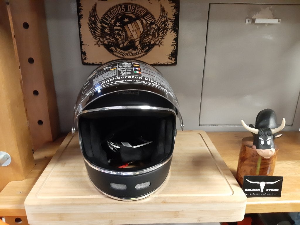 Held retro helm maat XL motor scooter helm mat zwart XL  €75, Pascalstraat 6 1704 RD Heerhugowaard, Dames, XL, Ophalen of Verzenden