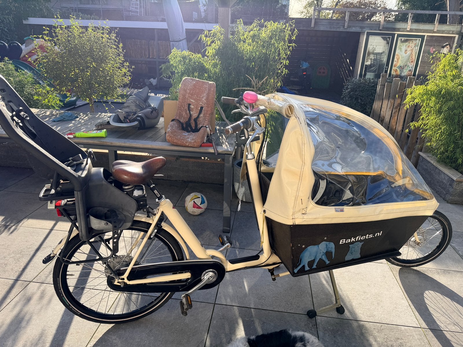 Mooie goede electrische bakfiets long, 4 kinderen of meer, Gebruikt, Elektrisch, Ophalen