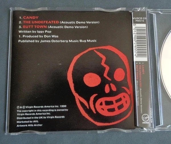 Iggy Pop Candy Cd Maxi Single Box 3 Nummers 1990, Verzenden, Zo goed als nieuw, Pop, Inclusief doosje